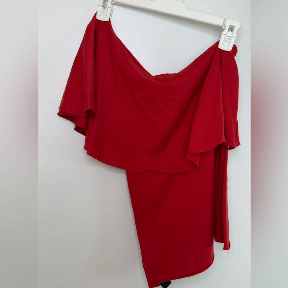 Ralph Lauren One Shoulder Red Dress